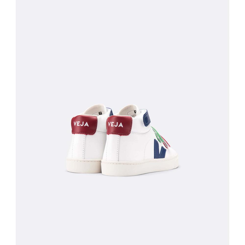 Veja ESPLAR MID LEATHER Hoog Kinderen White/Red | BE 684TCE